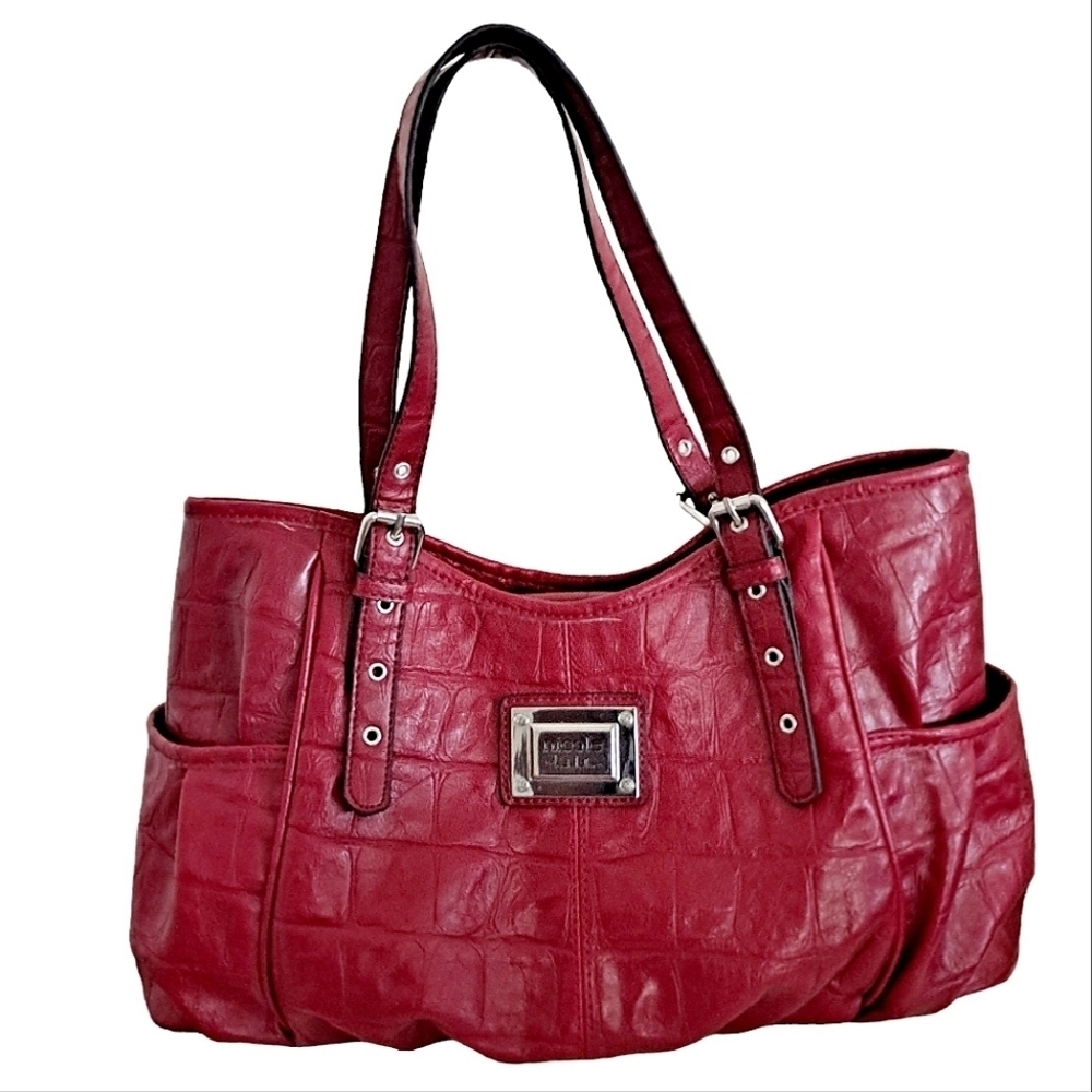 Nicole by Nicole Miller Red Shoulder Bag